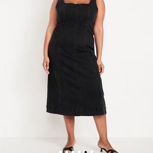 Old Navy Black Midi Dress